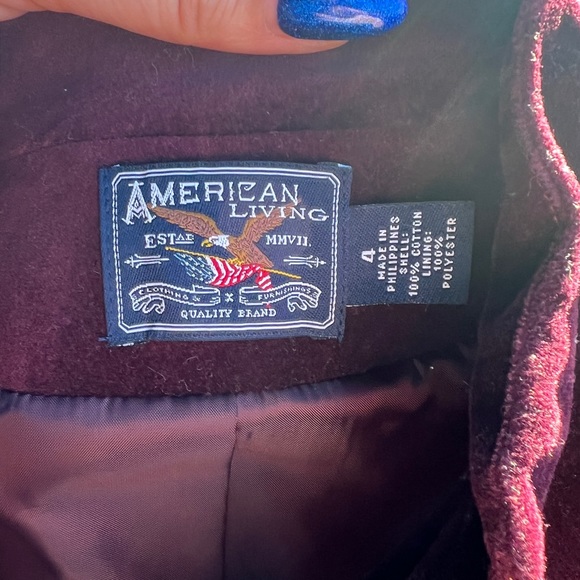 American Living vintage velvet jacket, EUC - Picture 3 of 3